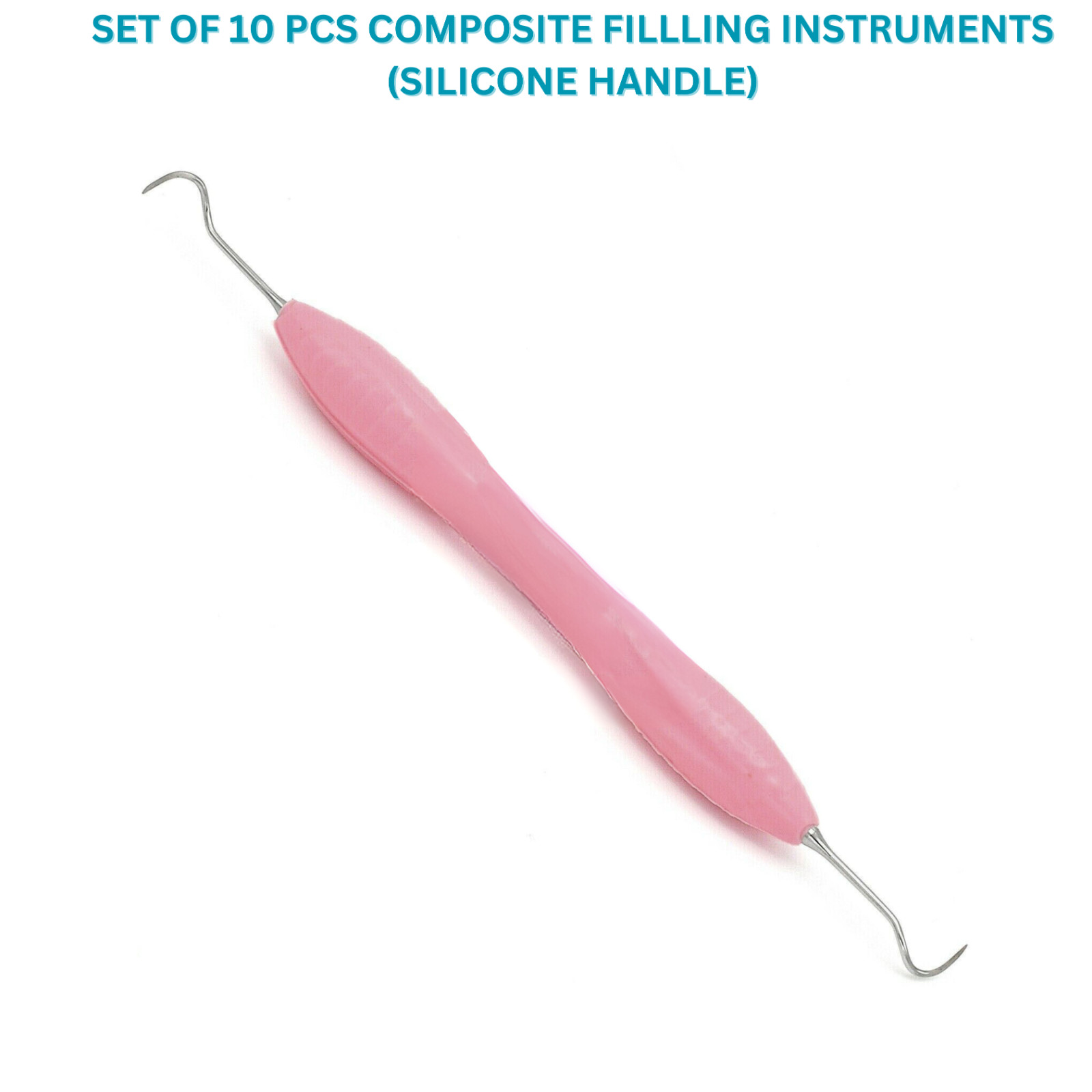 10Pcs Dental Composite Filling Instruments set Silicone Handle LM Arte Kit