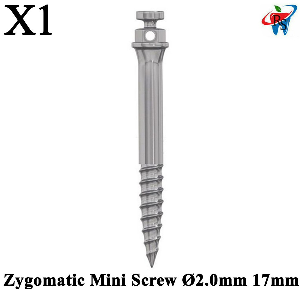 Dental Orthodontic Zygomatic Mini Screw Ø2.0mm 17.0mm Micro Imp lant Titanium