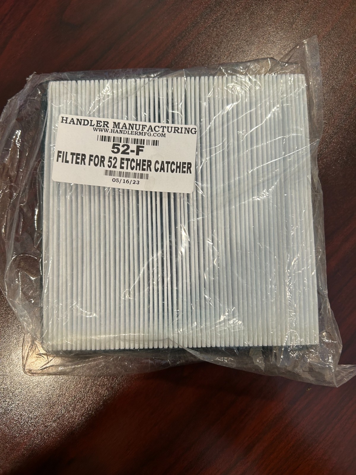 Handler 52-F Cartridge Filter for Model 52CSU and 52CF Etcher-Catcher Dental Lab