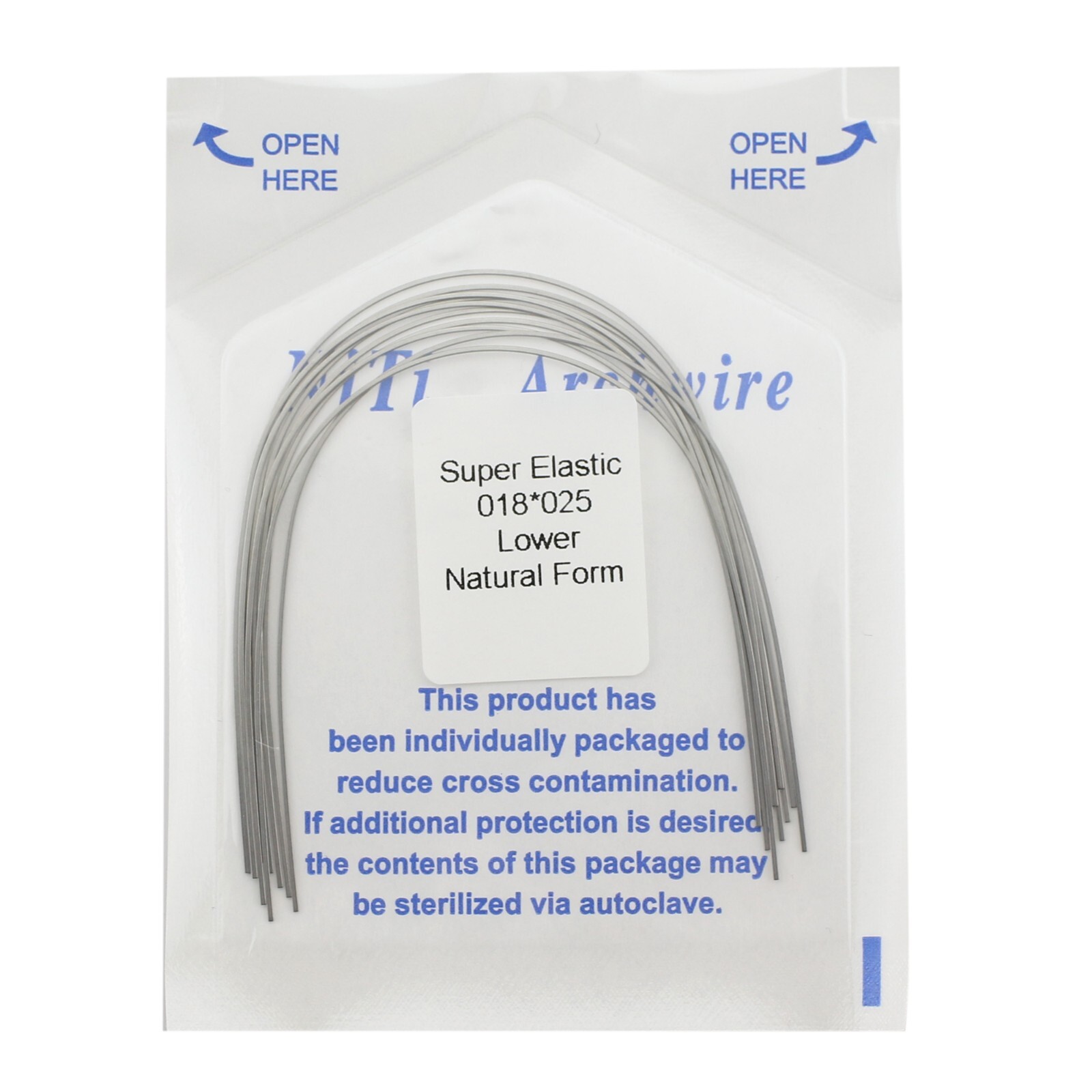 Dental Orthodontic Niti Arch Wires Natural Form Rectangular 16*16 16*22 19*25