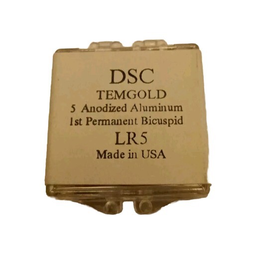 DSC Dental 1st Permanent Bicuspid TEMGOLD 5/Pk ANODIZED ALUMINUM USA LR5