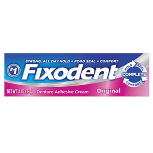 Fixodent Denture Adhesive Cream, Original, Case of 24 – 1.4 oz. tubes