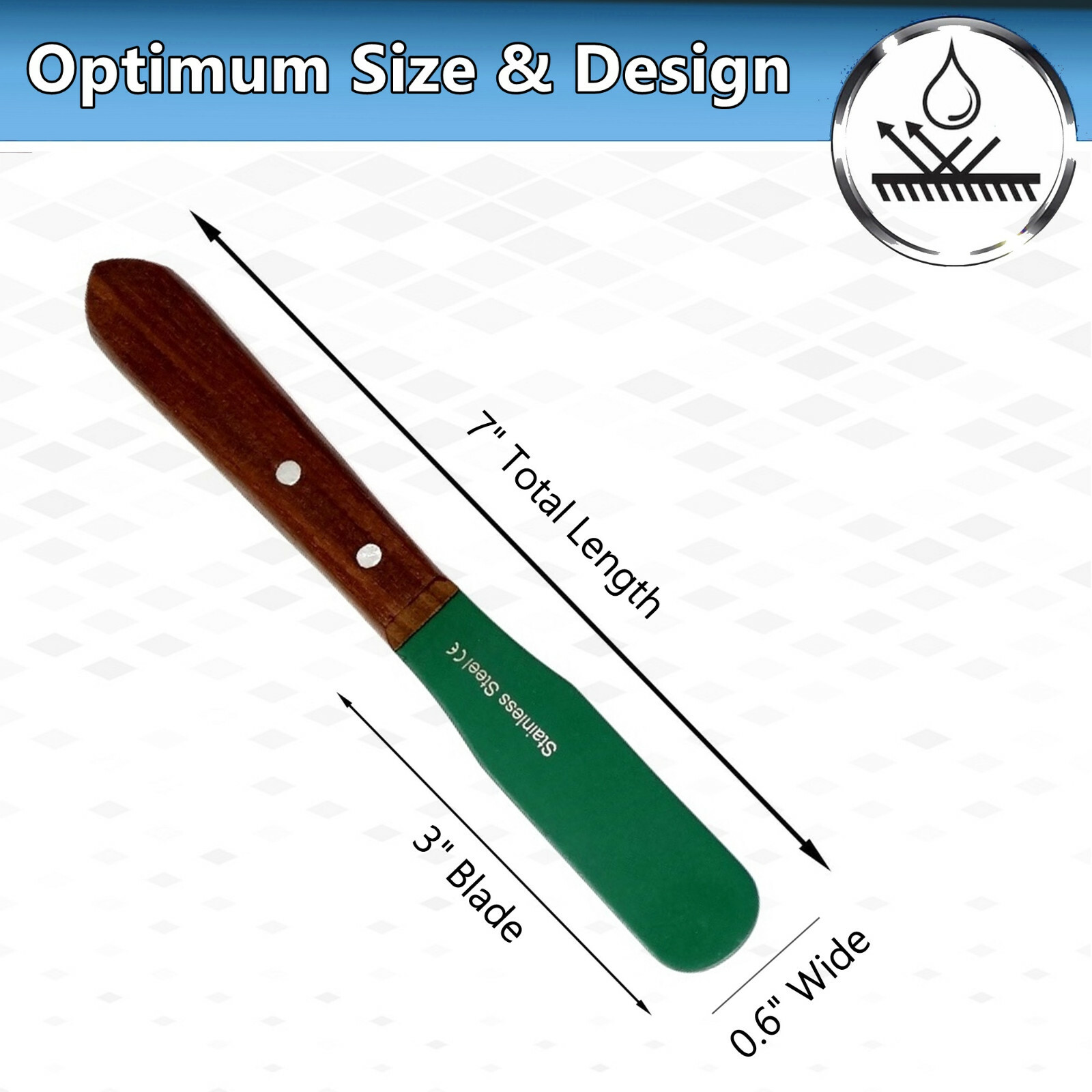 PTFE Coated Lab Spatula Ergonomic Handle Non-stick Blades 3», Laboratory Tools