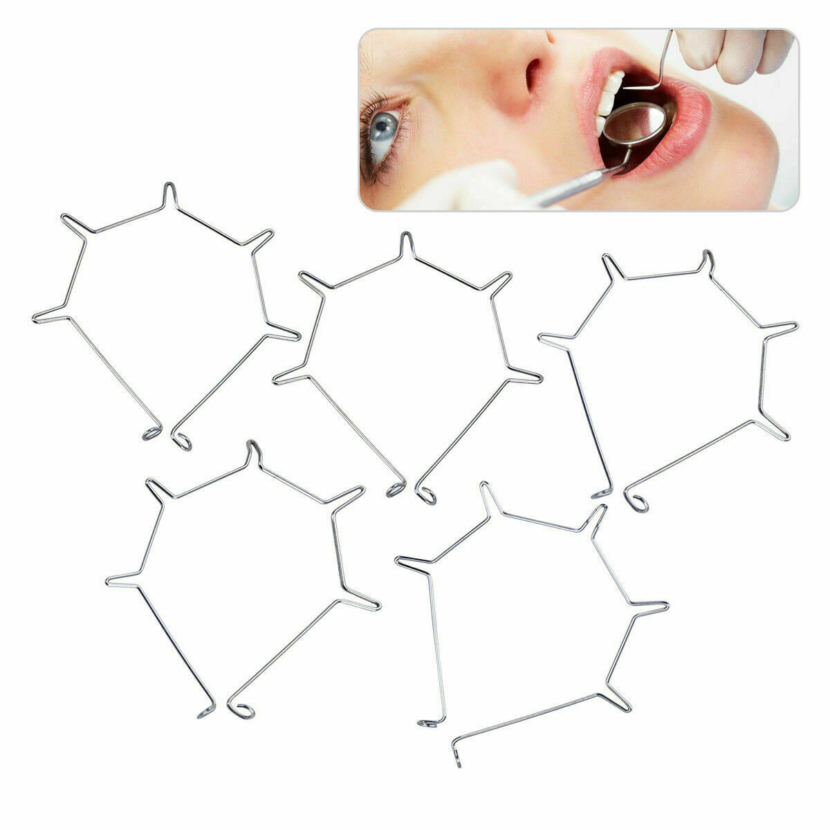 Dental Orthodontic 5Loops Curved Anterior Maxillary Root Torquing Auxiliary Arch