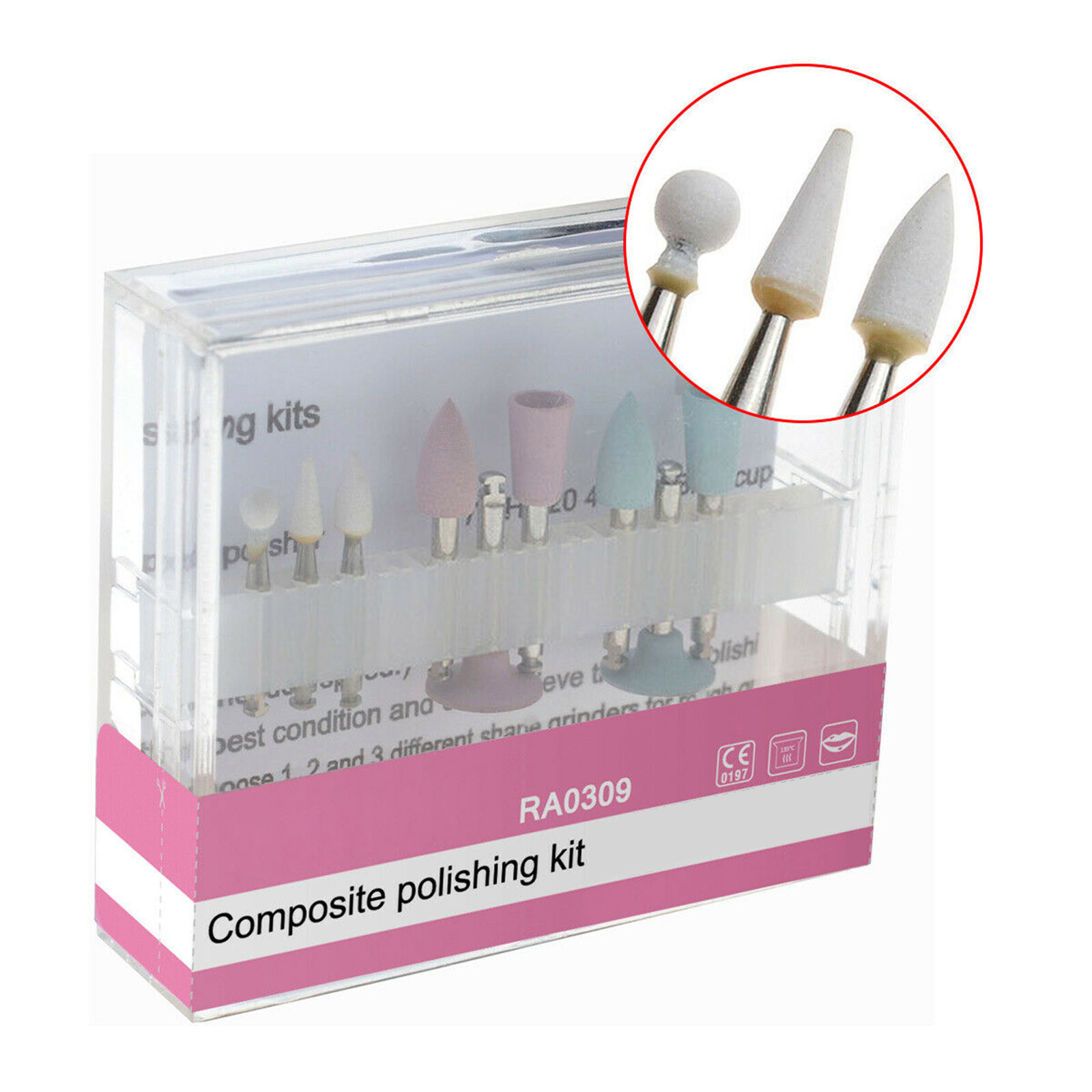 9/12pcs Dental RA HP Burs Composite Polishing Kit For Low Speed Handpiece US