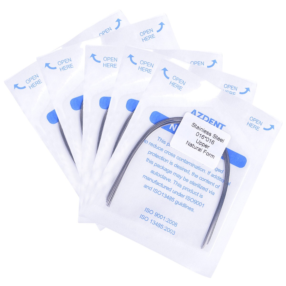 100Pcs AZDENT Dental Ortho Rectangular Arch Wires Stainless Steel Nature Wires