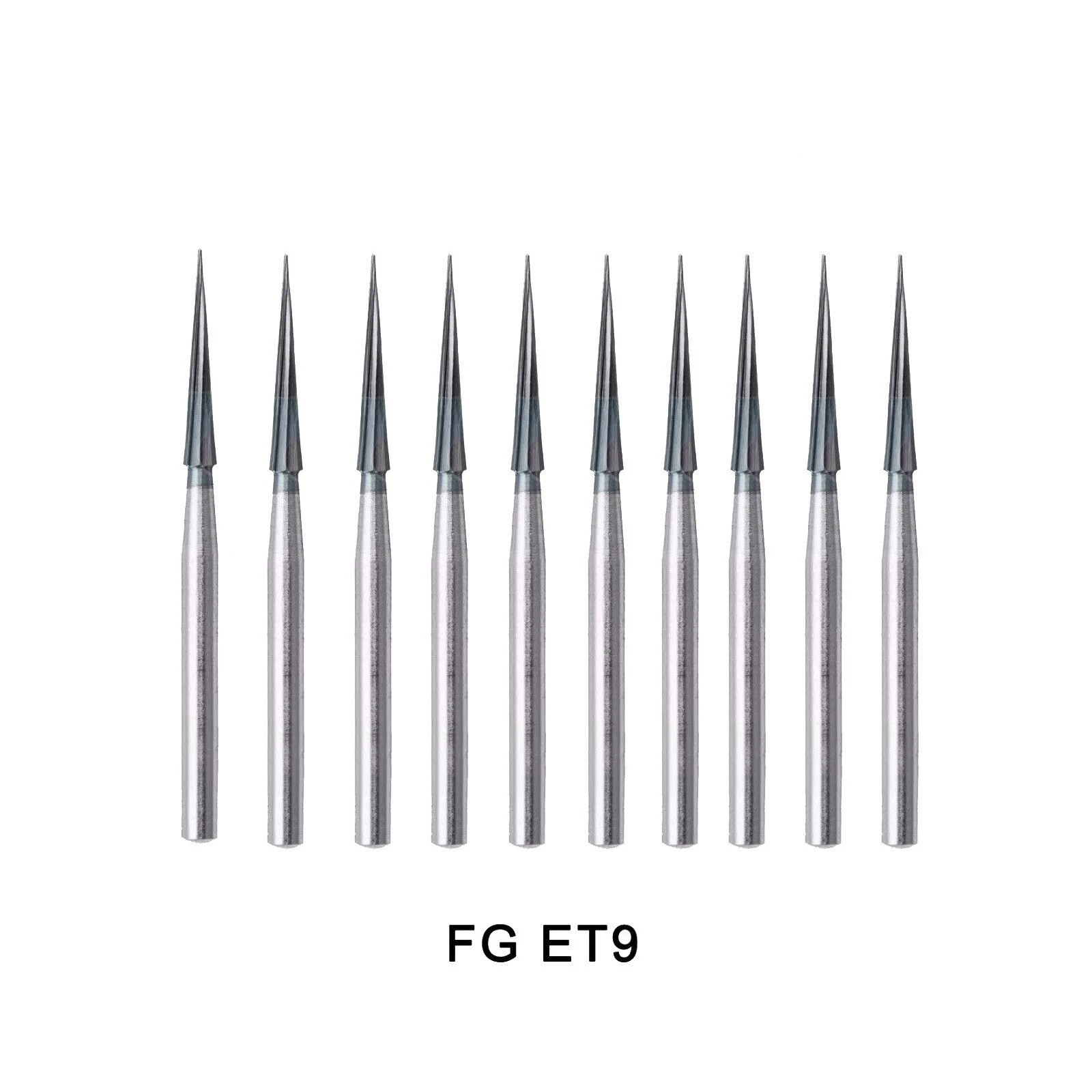 5 Pcs Dental Tungsten Carbide Bur Trimming&Finishing Safe End Taper FG ET6/ET9