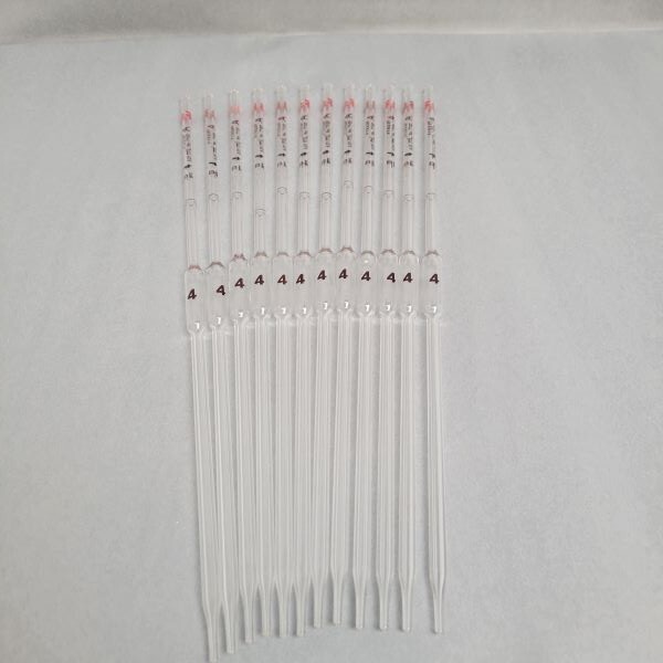 Corning Certified Volumetric Pipet 4ml Grade A 37 cm Red Total of 12 Pipettes