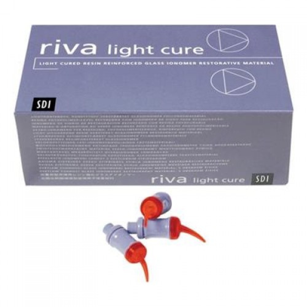 SDI Riva Light Cure 50 Capsule Resin Reinforced Glass Ionomer Dental Cement