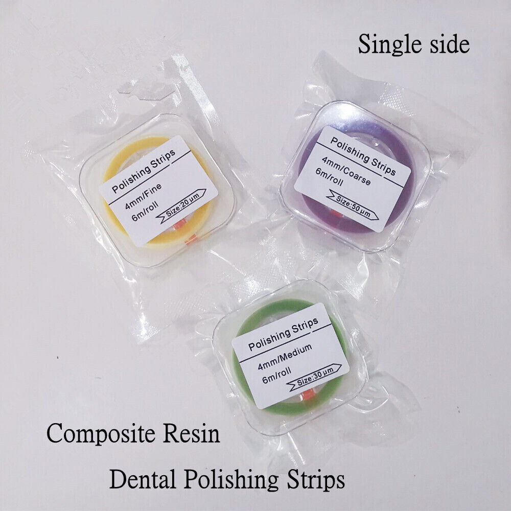 Dental Abrasive Strips Polyester Polishing Strip Sanding Finishing + Holder