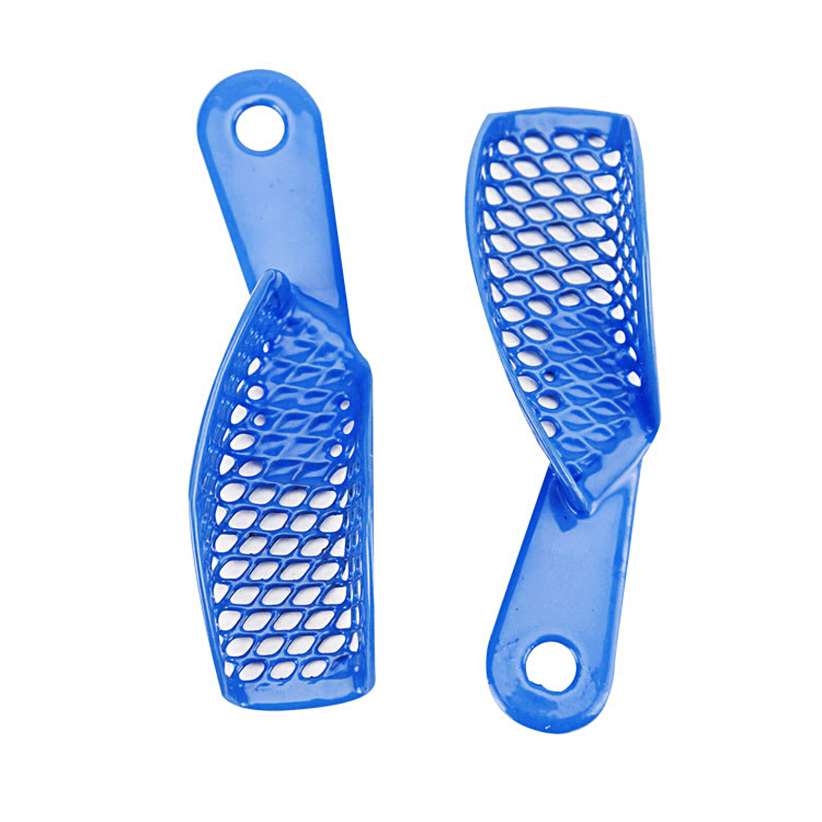 2Pcs Dental Impression Trays Plastic-Steel Denture Autoclavable Upper + Lower