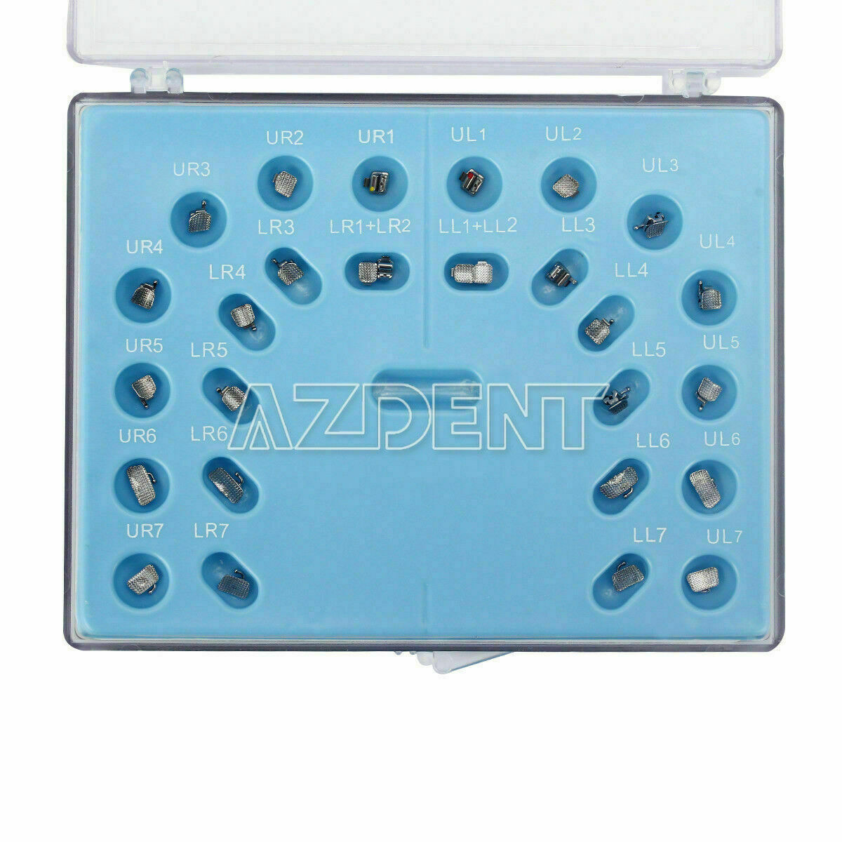 AZDENT Orthodontic Self-Ligating Brackets Braces Active Mini Roth.022 Hooks 345