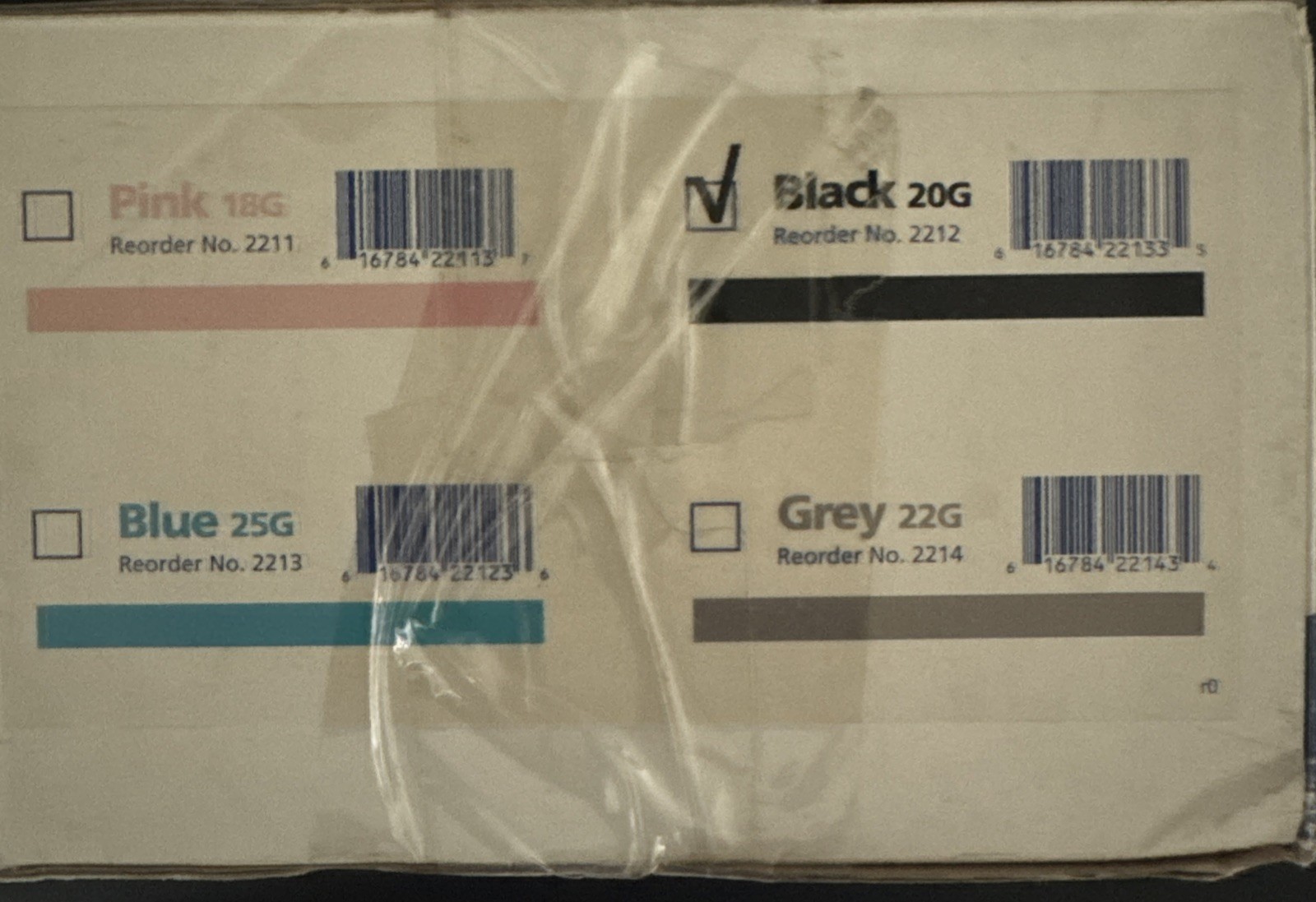 *2,500/case* Dynarex Pre-Bent Flow Tips-20G Etch tip, Black, 25 bags of 100 tips