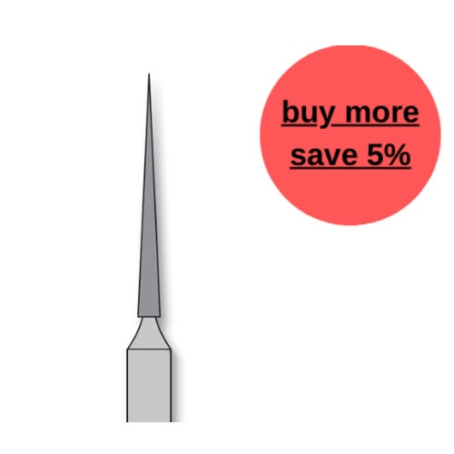 House Brand FG #859.010 needle shaped coarse diamond bur, 10/Pk