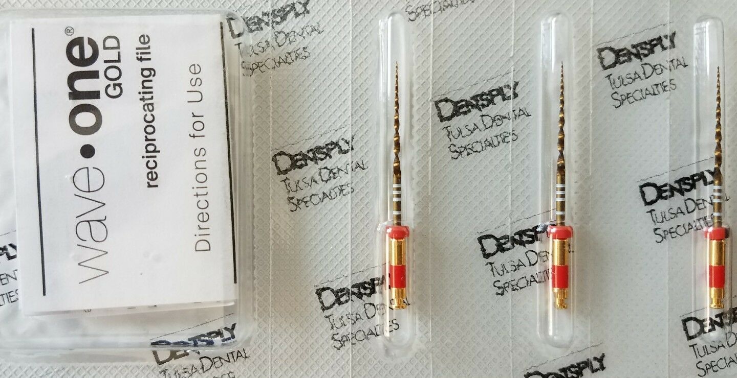 ORIGINAL WaveOne Gold Primary 25mm Endodontic Root Canal 6 Files. READ.