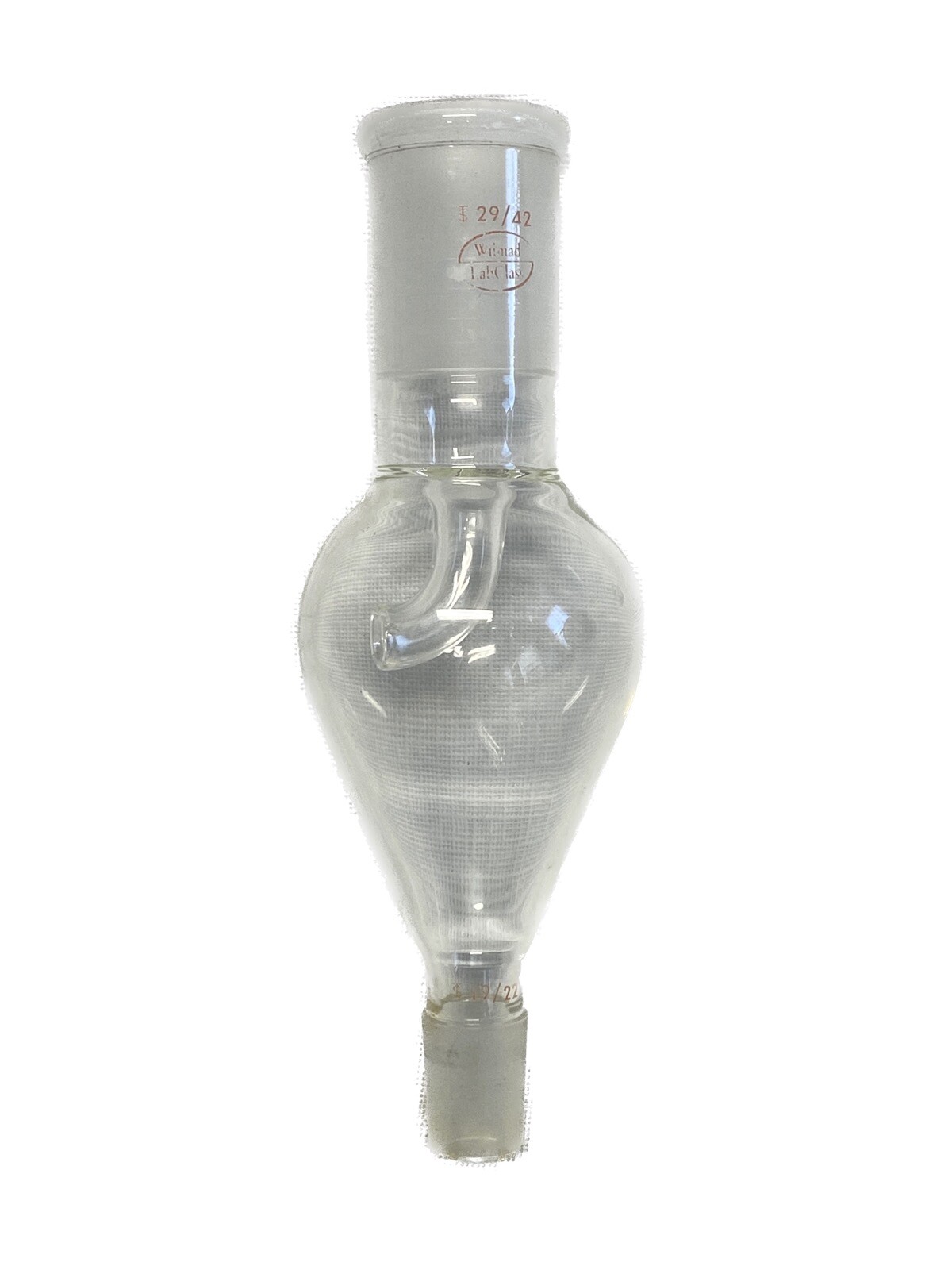 WILMAD LABGLASS 29/42 19/22 Glass Kjeldahl Distilling Trap Adapter B