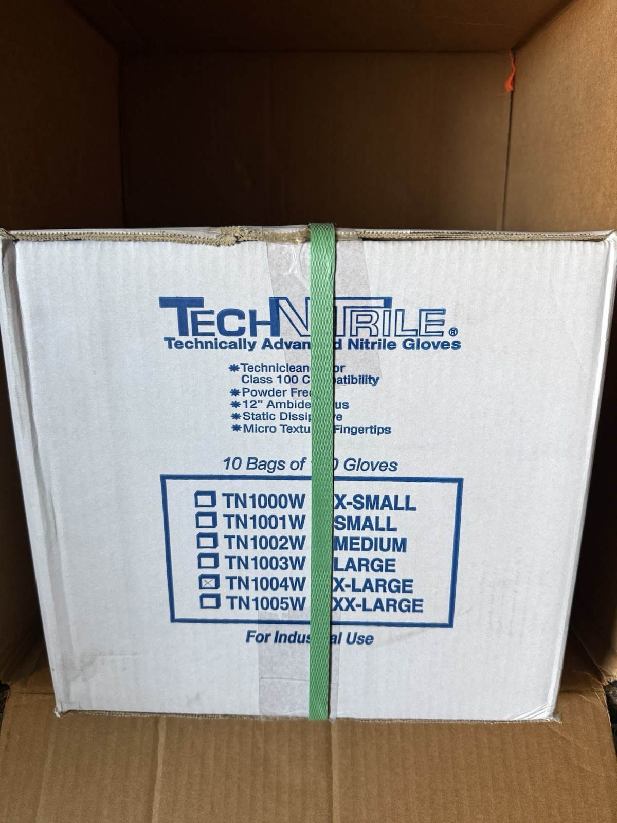 TechNitrile Technical Advanced Nitrile Gloves X-Large TN1004W Full Case 10×100