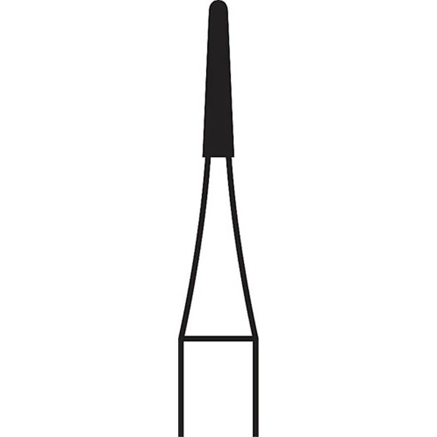 Brasseler 1169L FG Round-End Taper Fissure Sterile Carbide Burs (25/Pack)