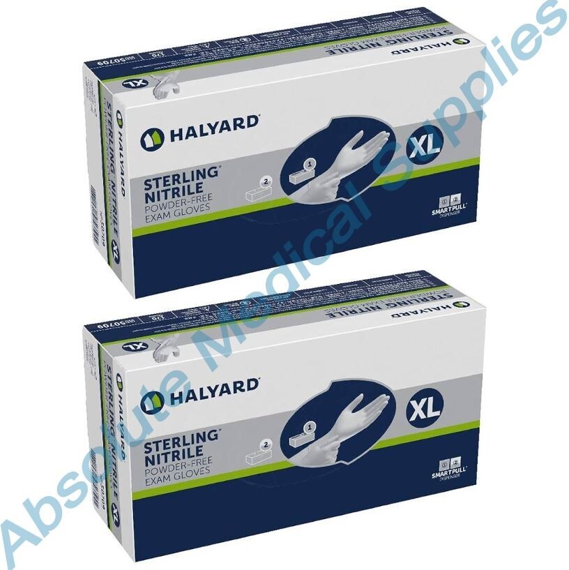 *340-Gloves* Halyard Sterling Nitrile Powder-Free Examination X-Large 50709