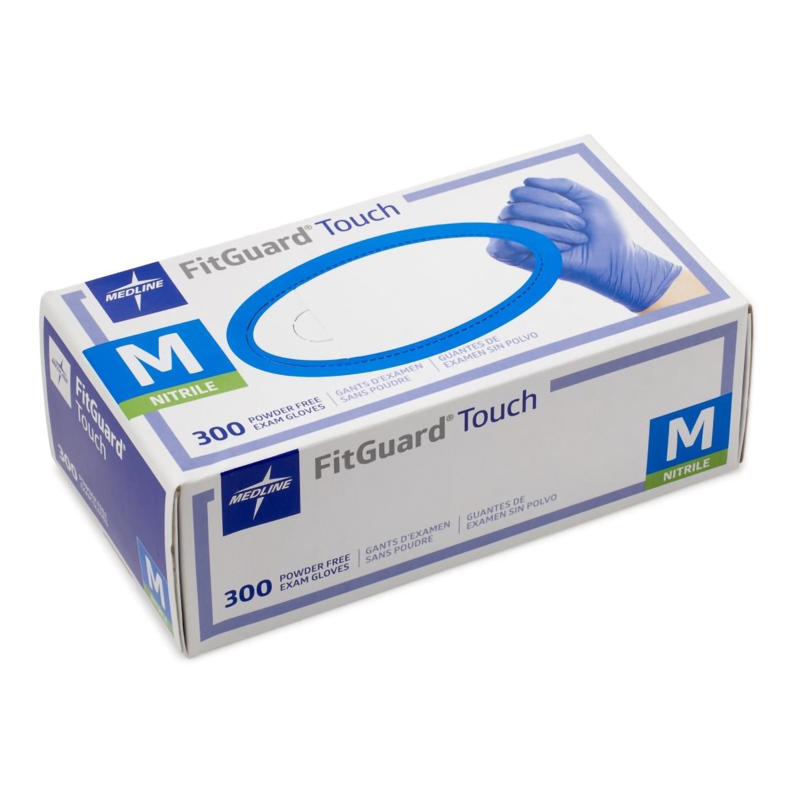 Medline FitGuard Touch Medium Disposable Exam Gloves – Box of 300 (FG3002H)