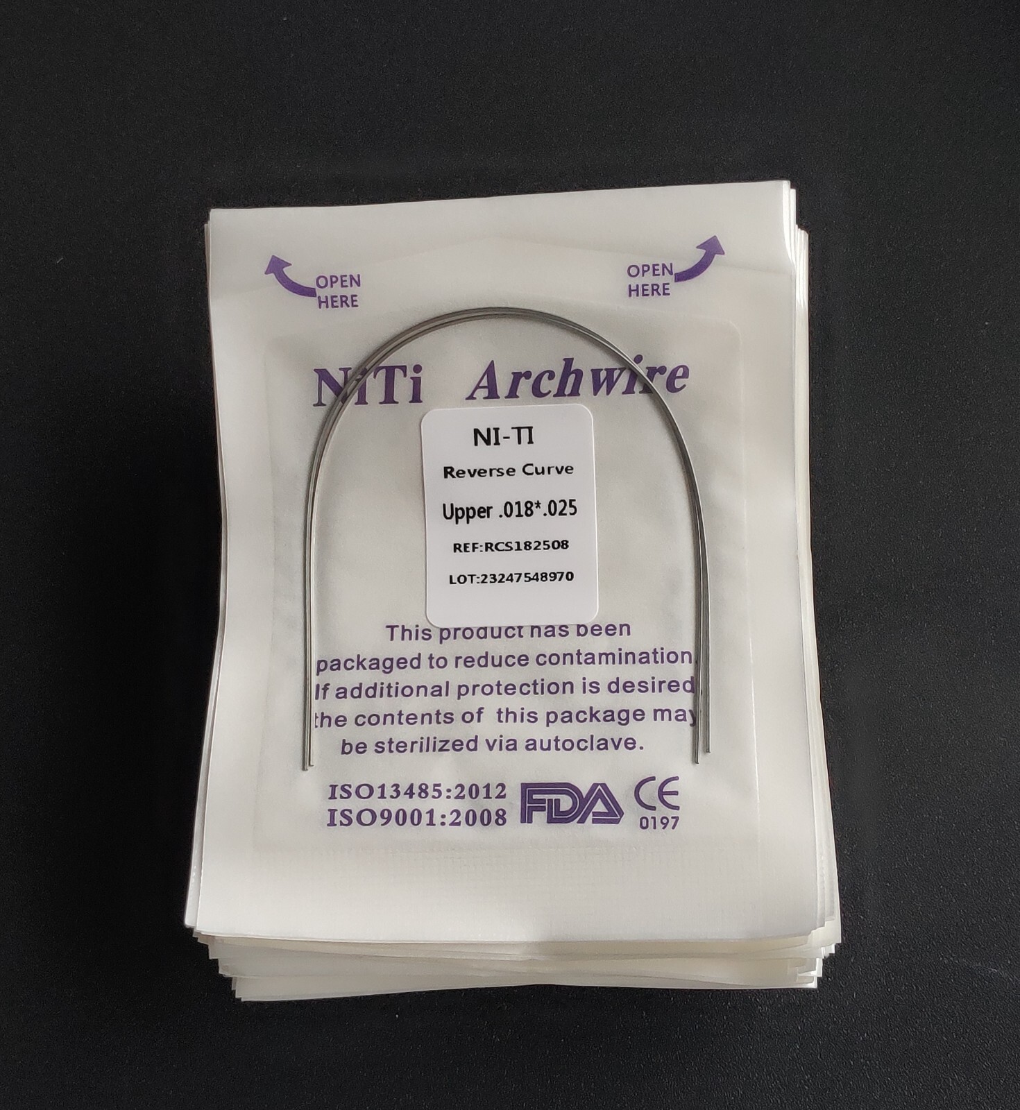 20Pack Dental Orthodontic Super Elastic Reverse Curve NITI Arch Wire Rectangular