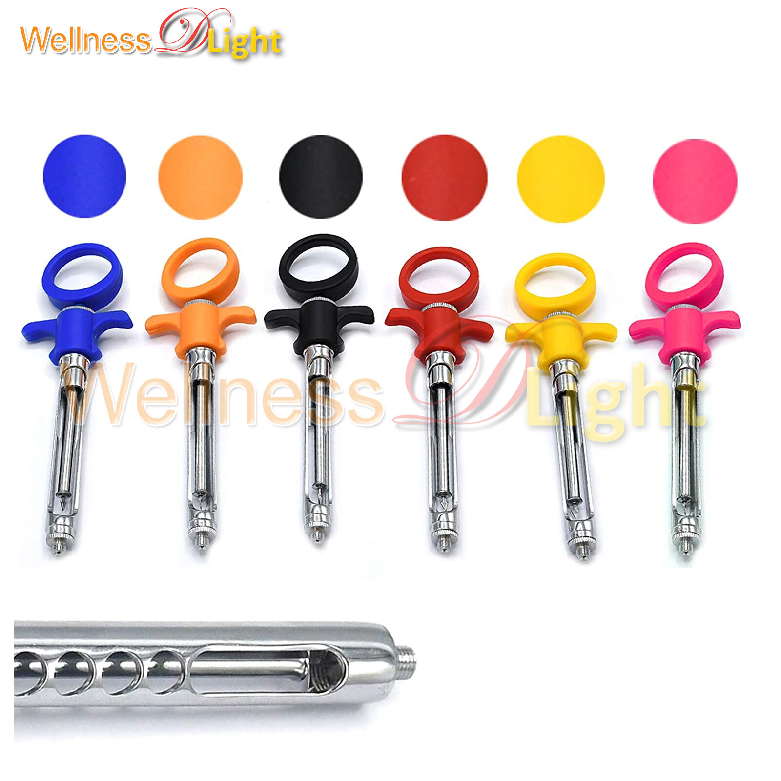 Dental Anesthetic Self Aspirating Syringes 1.8ml Auto Passive Syringe Set of 6