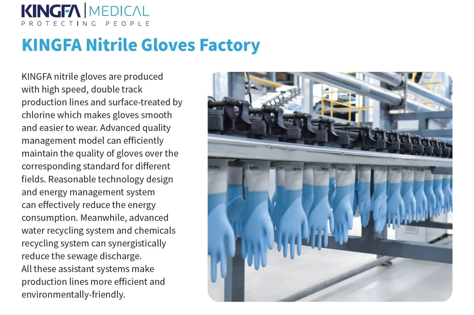 KingFa Medical Nitrile Gloves ASTM D6319-19 Powder Free 200pc, 500pc, 1000pc
