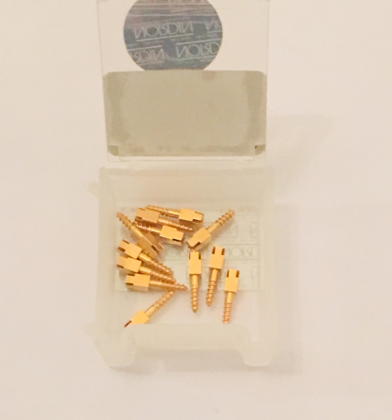 Dental Gold Plated Screw Posts Cross Head Dentatus type S2 12/kit NORDIN Brand