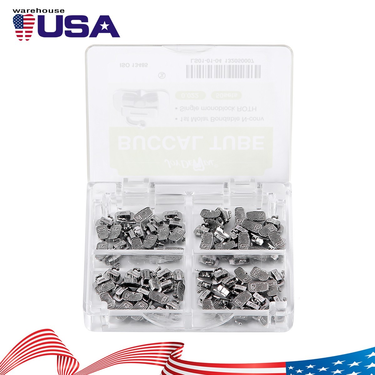 50 Sets Dental Orthodontic Buccal Tube 1st 2nd Molar Roth /MBT 022 Bondable