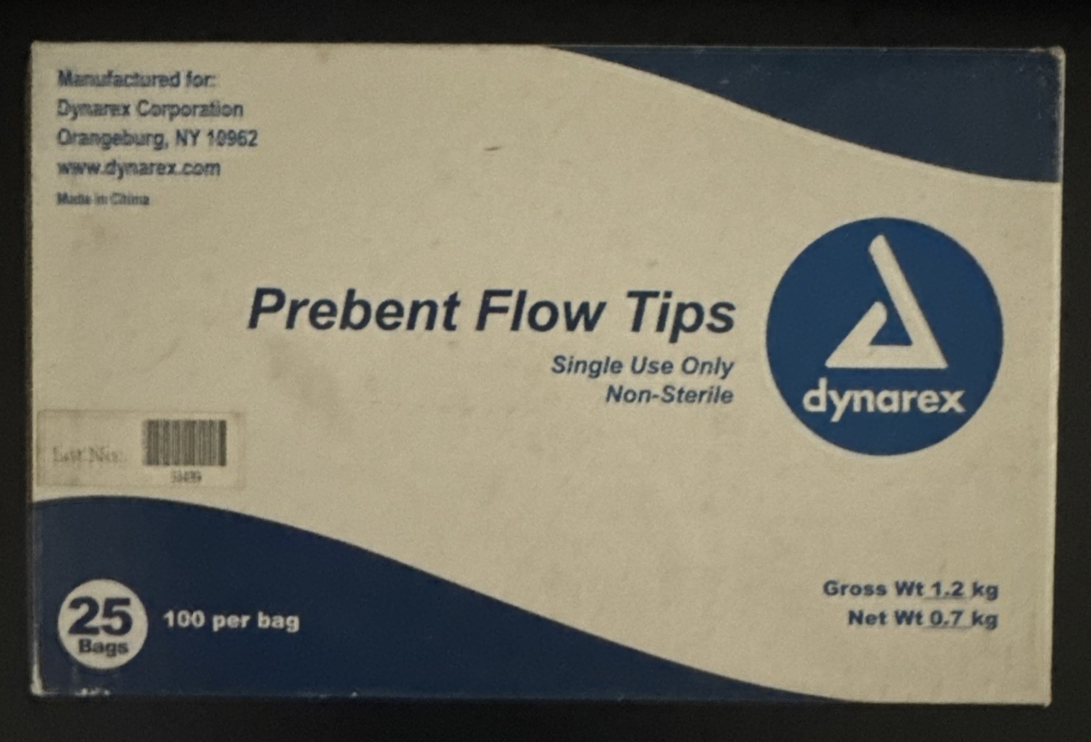 *2,500/case* Dynarex Pre-Bent Flow Tips-18G Etch tip, Pink, 25 bags of 100 tips