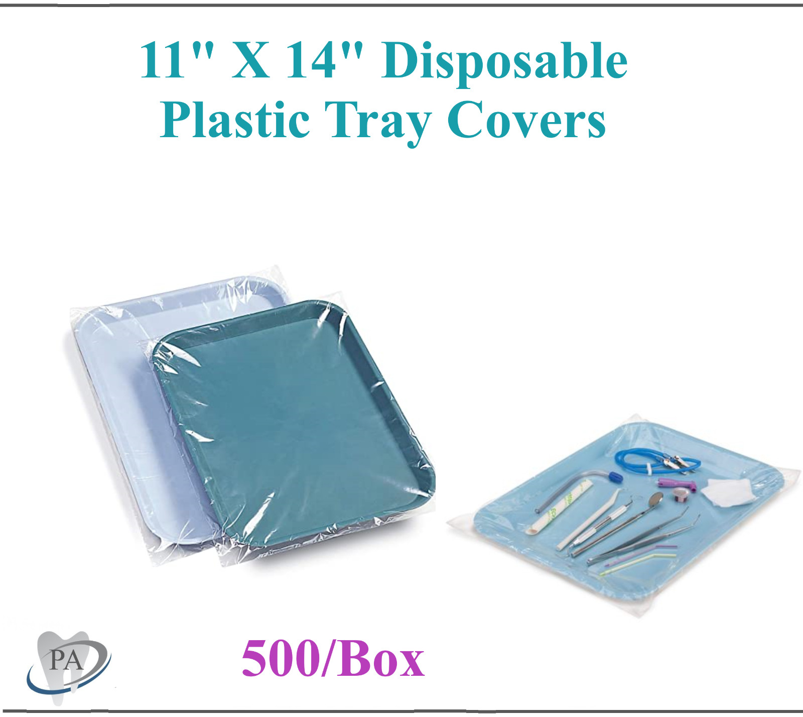 1000 pcs Dental Disposable Plastic Tray Cover Sleeves Ritter B Size 10.5″ x 14″