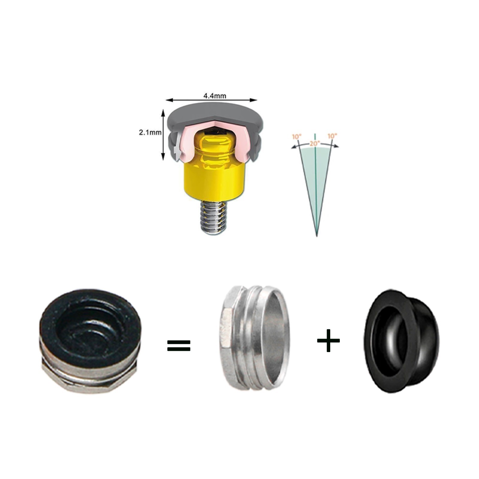 US Classic Replacement Metal Housing & Black Lab Cap Assembly for Zest Locator