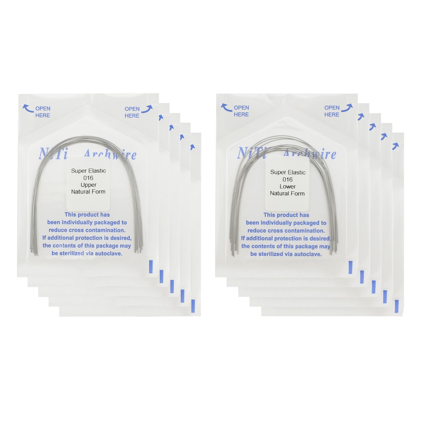 100pcs Orthodontic Arch Wires Niti Elastic Round Natural Arcos de Ortodoncia