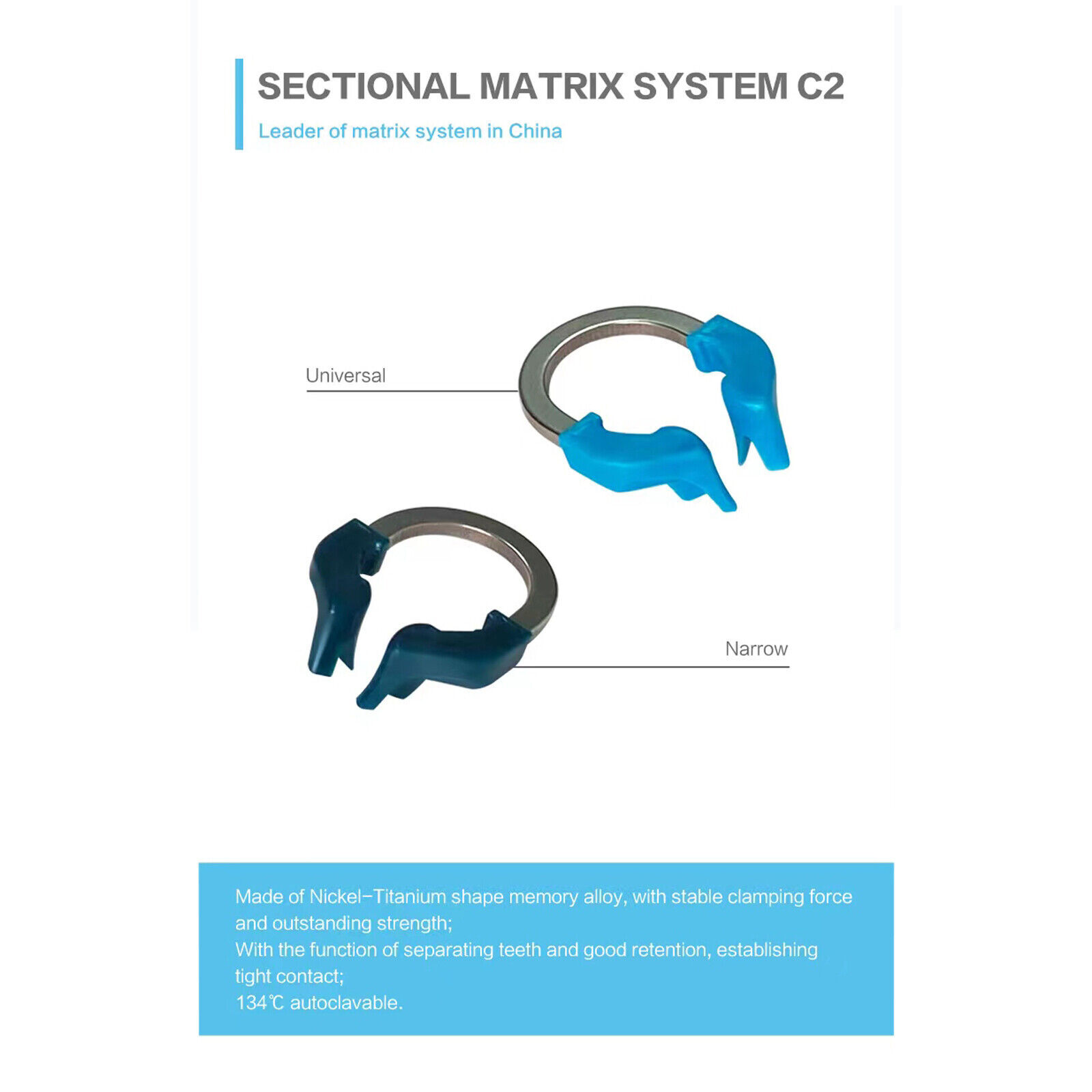 Dental Sectional Matrix System Sectional Contoured Matrix Bands NITI Ring C2 Kit
