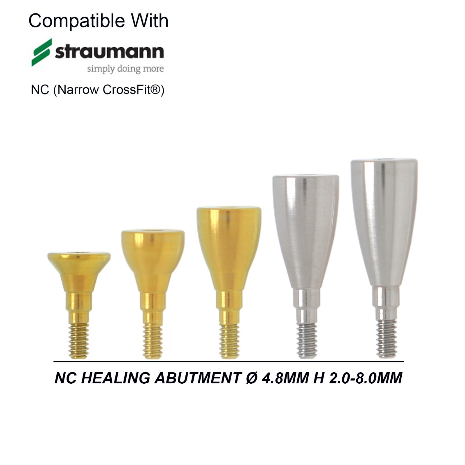 US Conical Connection Healing Cap Abutment NC RC Fit Straumann ITI BL BLT Dental