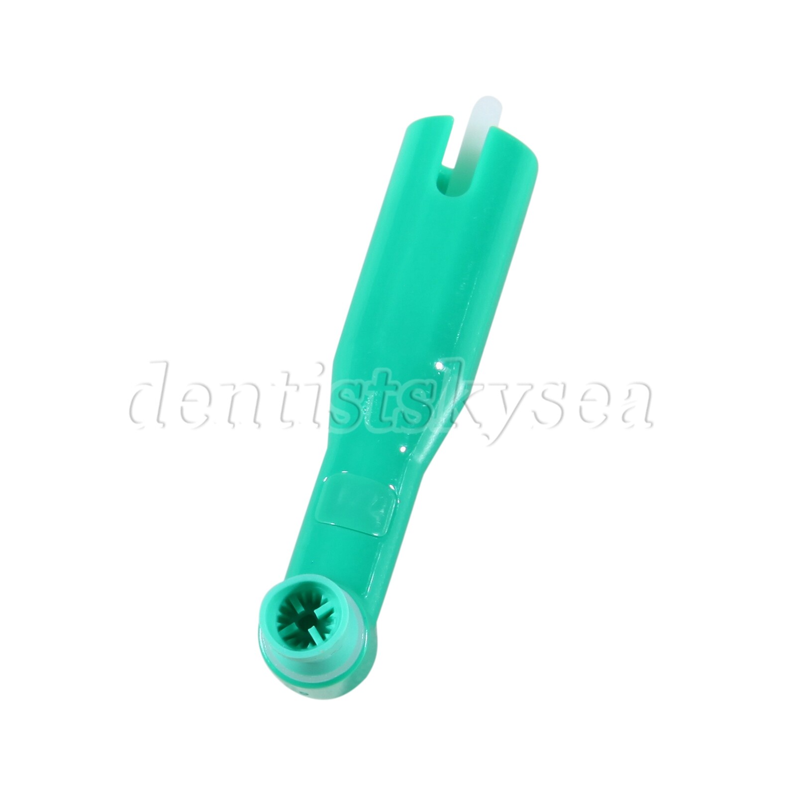100pcs Dental Prophy Angle Polish Cup Disposable 105° Contra Angle Brush Green