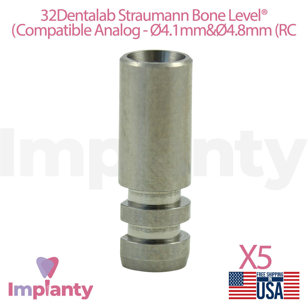 5x Dental Fixture Analog 4.1mm/4.8mm Compatible Straumann Level Dentistry Tool