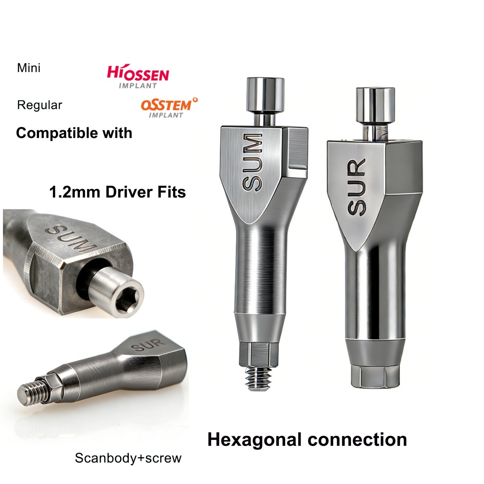 Hiossen Implant System Zest Locator Healing Transfer Abutment Impressions Analog