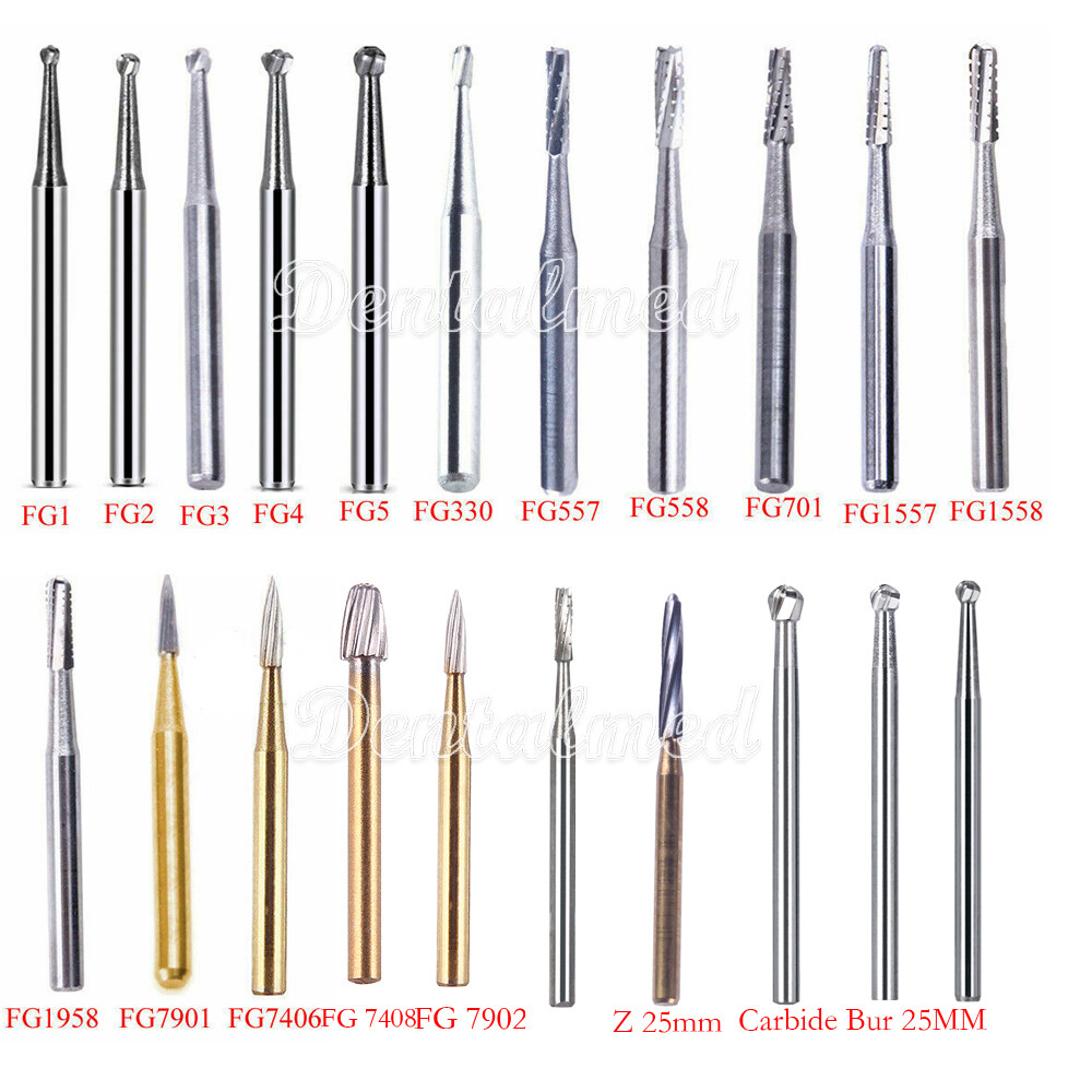 AZDENT Dental Round Tungsten Carbide FG Bur For Surgical High Speed Handpiece