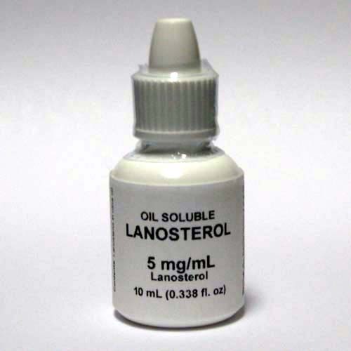 Sealed 10 mL Dropper-Bottle of 50 mg (5 mg/mL) Soluble Lanosterol