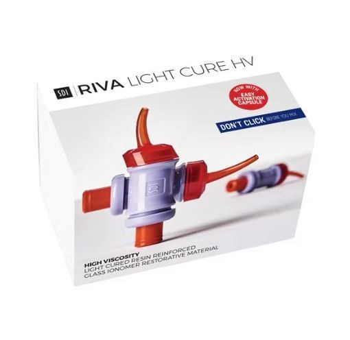 *50-Capsules* Riva Light Cure HV Resin A2 Reinforced Glass Ionomer 8730002
