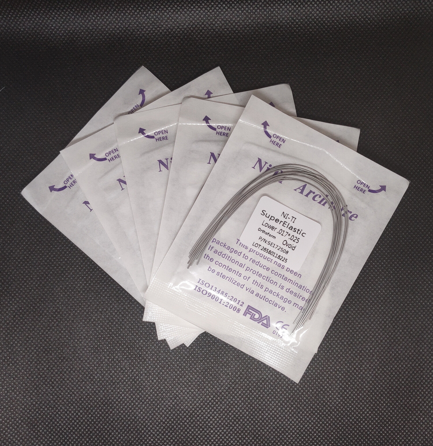 10 Packs Dental Orthodontic Super Elastic NITI Rectangular Arch Wires Ovoid Form