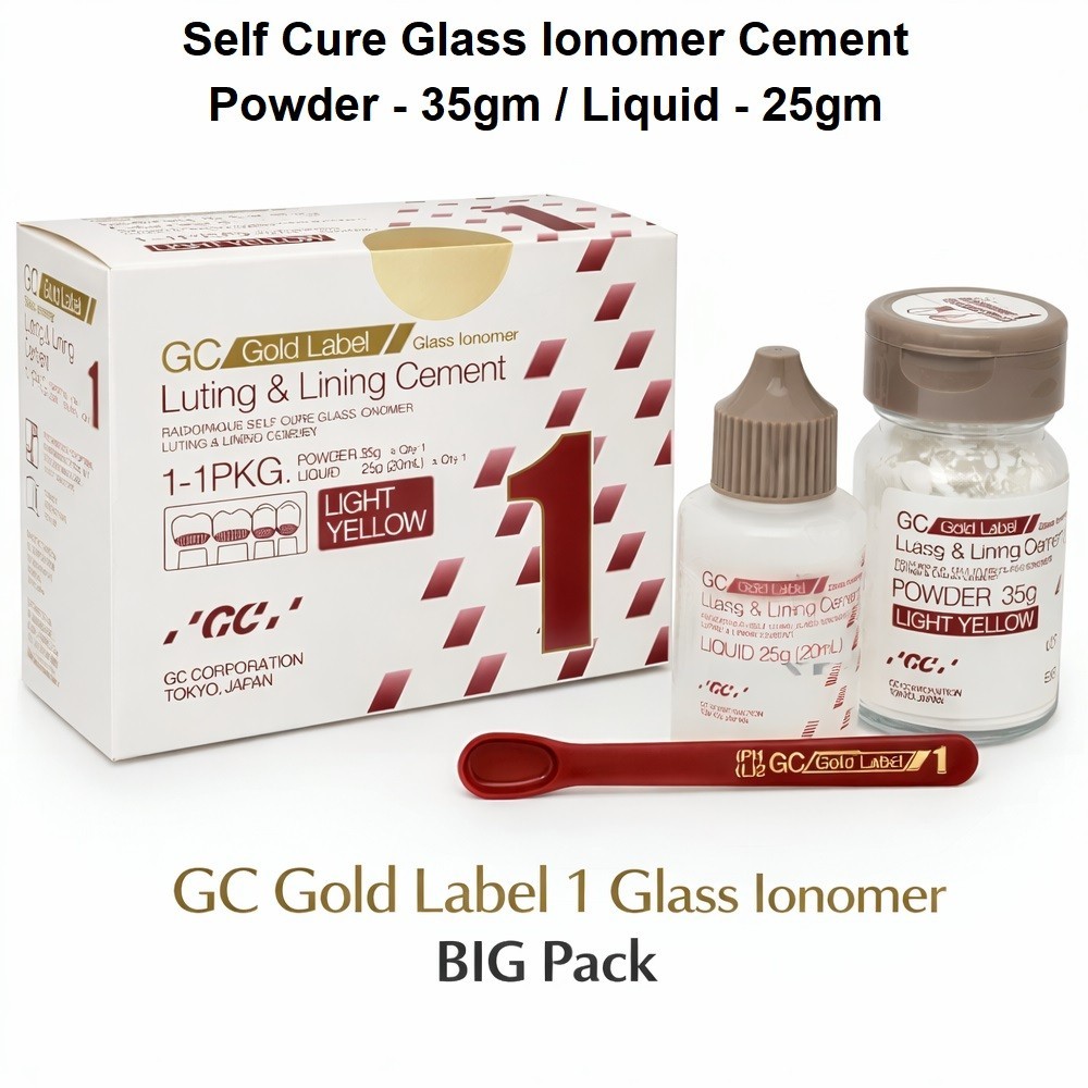 Dental GC Gold Label 1 High Strength Luting & Lining GIC Cement – MADE IN JAPAN