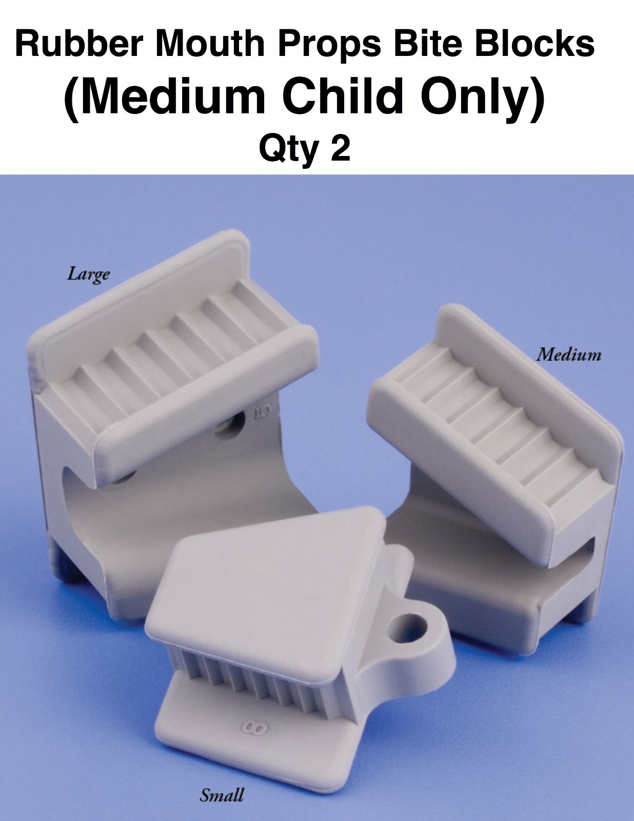 Mouth Prop Bite Blocks Rubber (Medium Child Only) Qty 2 Dental Tattoo Piercing
