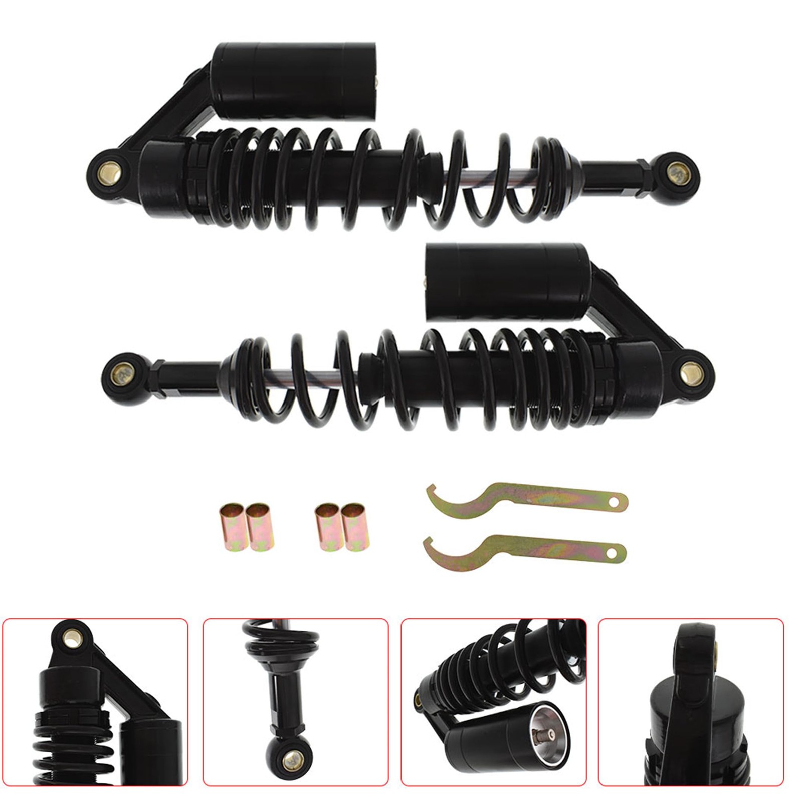 Universal 340mm Motorcycle Air Shocks 13.5 Inch Rear Damper for 150cc-750cc