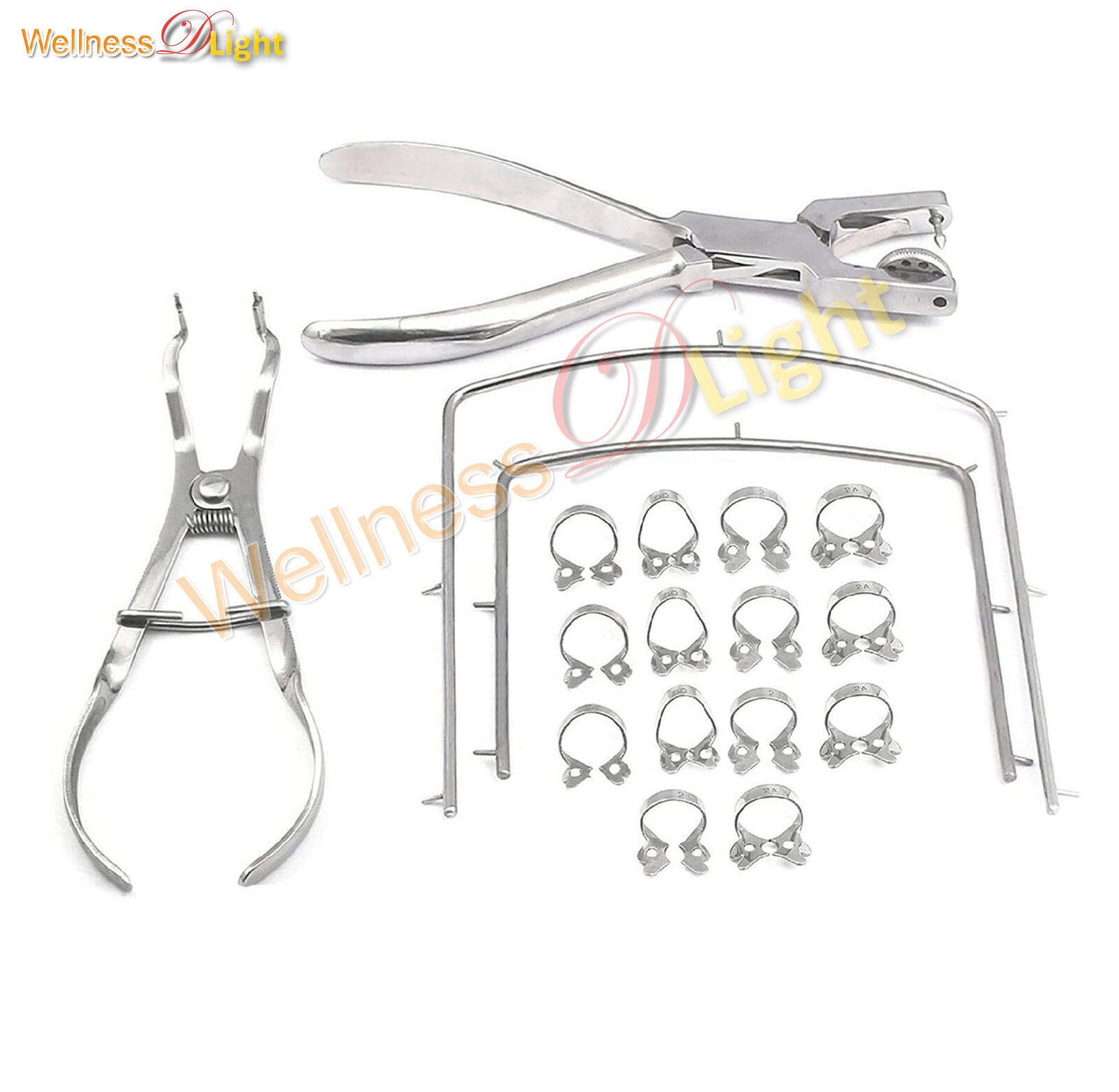 Starter Endodontic Clamps Kit Set 18 Pieces Dental Filling Instruments Set