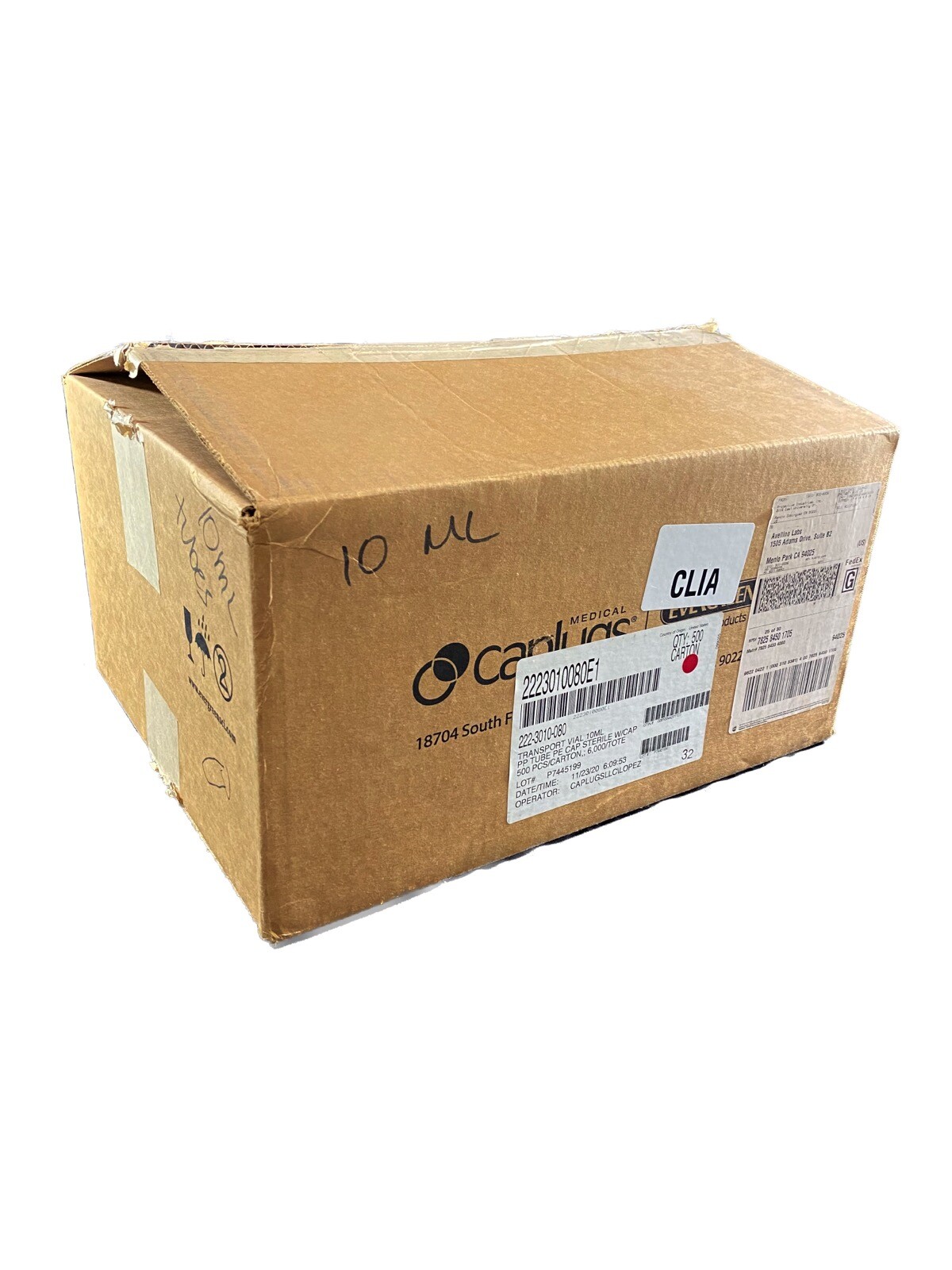 EVERGREEN SCIENTIFIC 10mL PP Transport Vial Sterile PE Cap 222-3010-080 (500/cs)