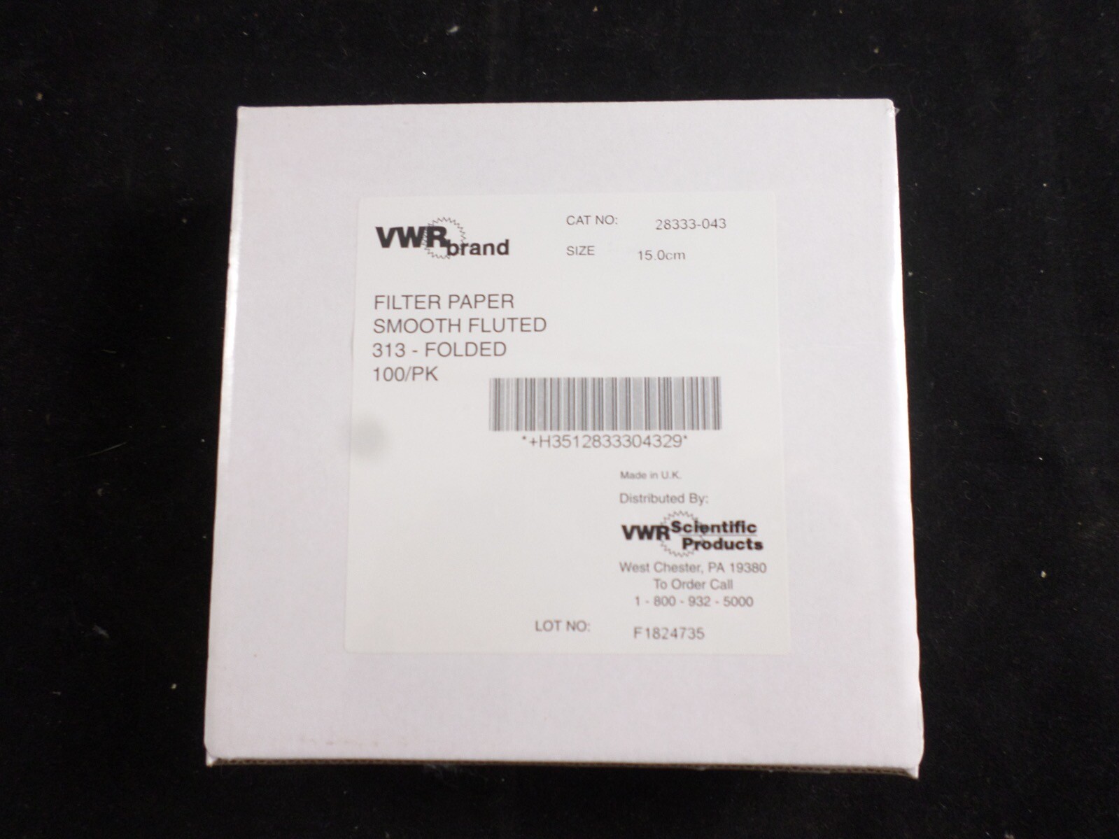 VWR 15cm Crepe Fluted Qualitative Circles Grade 313 5 µm 28333-043 (100/cs)