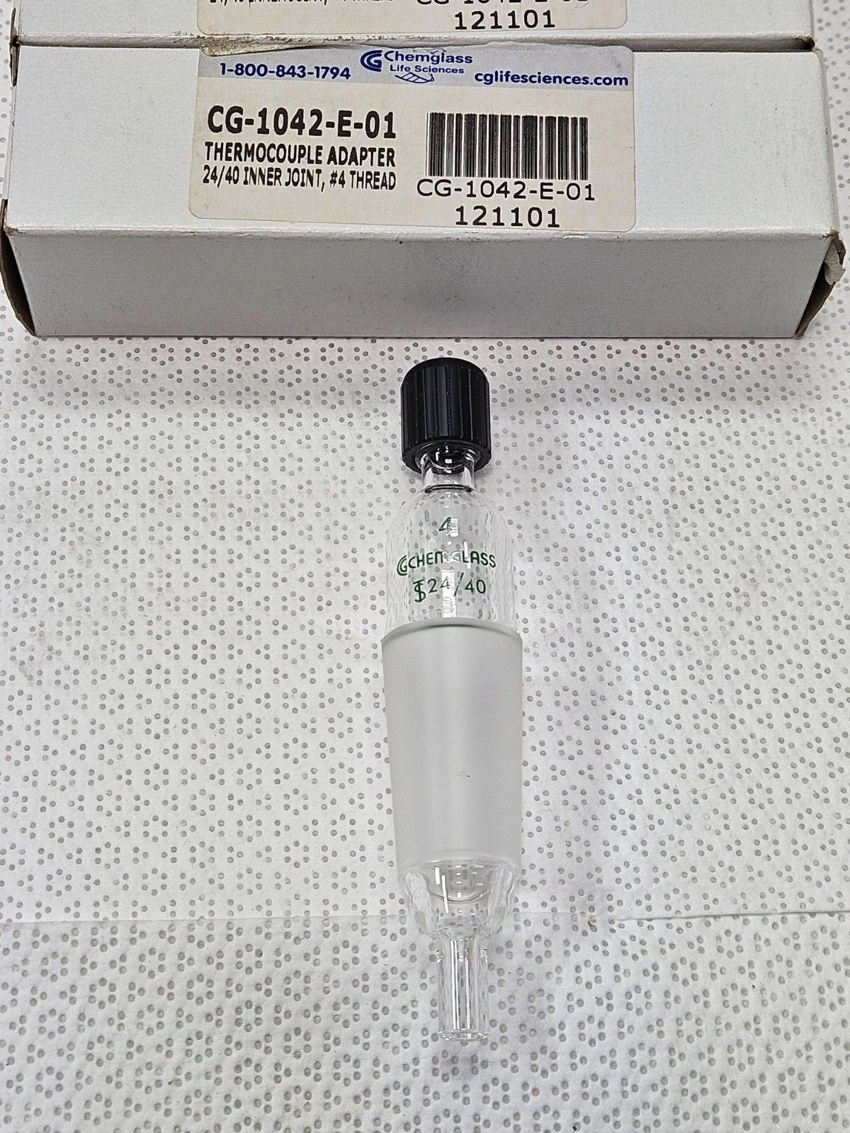 CHEMGLASS CG-1042-E-01 Thermocouple Adapter 1/8″, 24/40 Inner