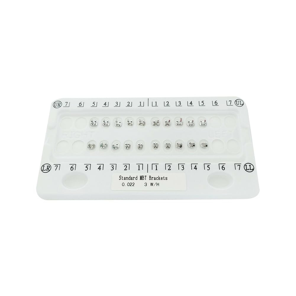 Braces Kit – 200pcs/Box Bondable Metal Brackets For Teeth 0.022 Slot With 3 H…